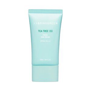 NEW Olive Young BRINGGREEN Tea Tree Cica Fresh Sun Cream 50mL - Korean Beauty